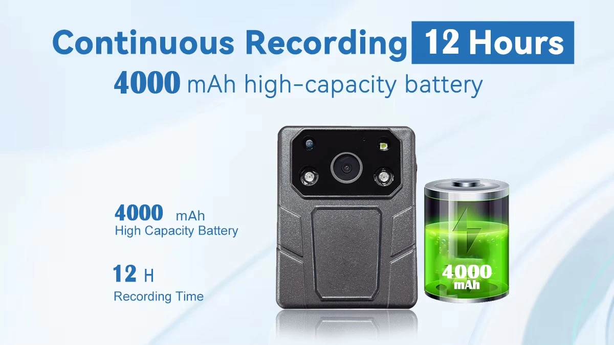 Battery capacity of body cameras