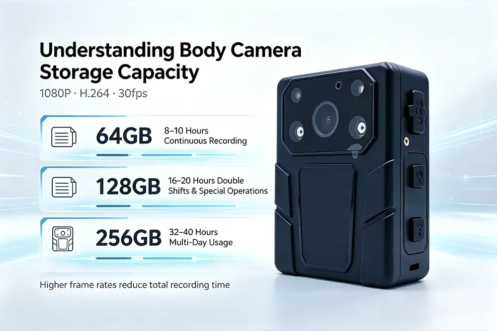 Body camera storage capacity