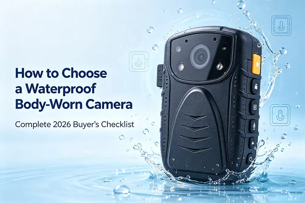 Waterproof body worn camera