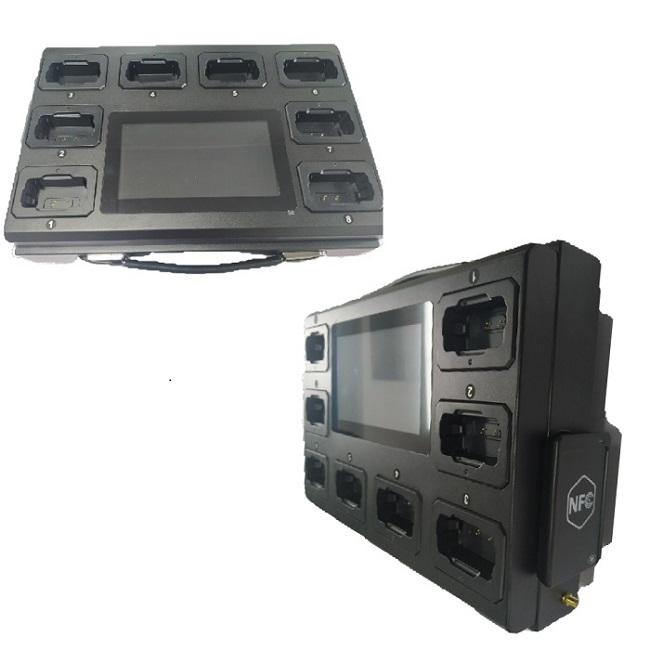 8 Units Full LCD Waterproof IP67 Camera Docking Station